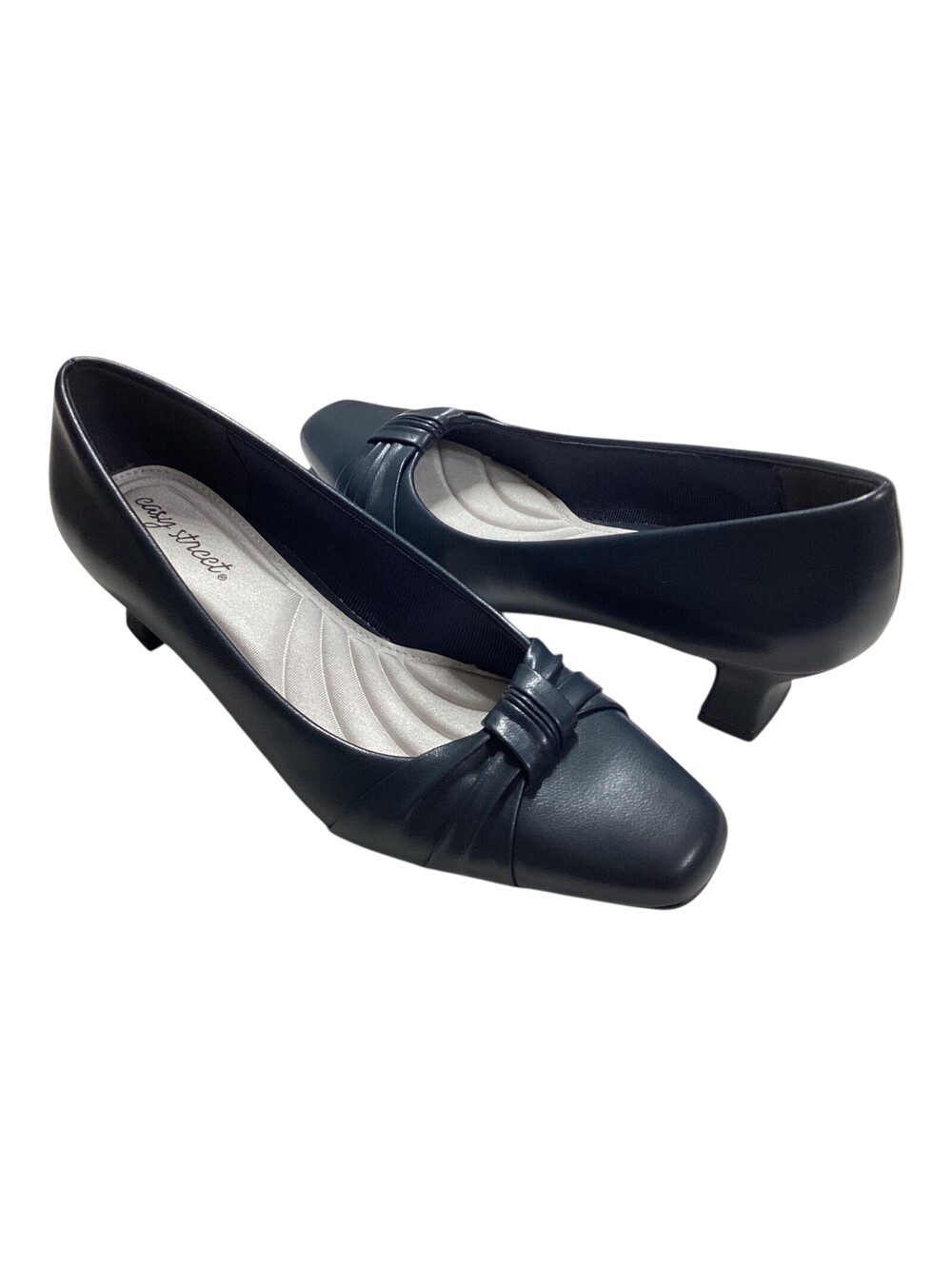 EASY STREET Waive Women's Pump Kitten Heels Shoes Slip On Padded Blue Sz 9M NEW
